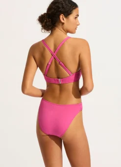 Seafolly Collective High Leg Ruched Side Bikini Bottom - | Bikinis|More Coverage