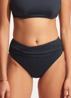 Seafolly Collective High Waist Wrap Front Pant - | High Waisted|High Waisted