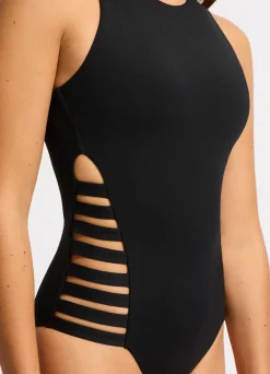Seafolly Collective Multi Strap One Piece - | Black One Pieces|Black One Pieces