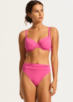 Seafolly Collective Roll Top Bikini Bottom - | More Coverage|More Coverage