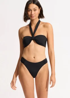 Seafolly Collective Sash Tie Front Bandeau Bikini Top - | Bandeau|Bandeau