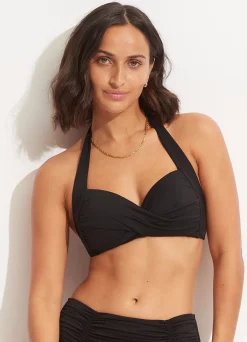 Seafolly Collective Twist Soft Cup Halter - | Halter|Halter