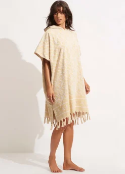 Seafolly SF Monogram Towel Poncho - | Beach Towels
