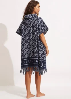 Seafolly SF Monogram Towel Poncho - | Beach Towels