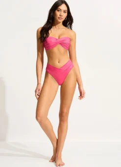 Seafolly Soleil Twist Bandeau Bikini Top - | Bikinis|Bandeau