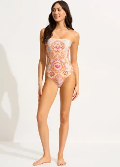 Seafolly Spring Festival Bandeau One Piece - Nectar| Bandeau|Bandeau