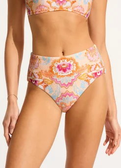 Seafolly Spring Festival High Waisted Bikini Bottom - Nectar| Bikinis|High Waisted