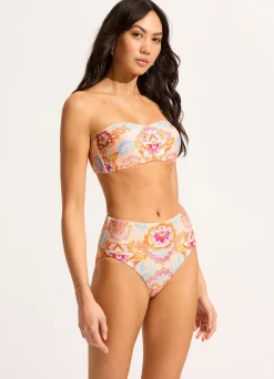Seafolly Spring Festival High Waisted Bikini Bottom - Nectar| Bikinis|High Waisted