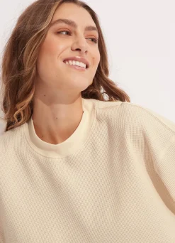 Seafolly Waffle Sweat Top - | Tops