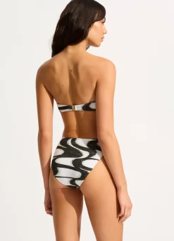 Seafolly Wavelength High Leg Bikini Bottom - | Bikinis|More Coverage