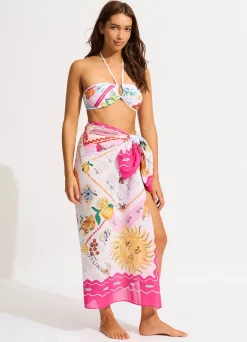 Seafolly Wish You Were Here Sarong - | Skirts & Sarongs