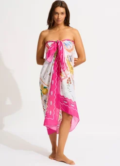 Seafolly Wish You Were Here Sarong - | Skirts & Sarongs