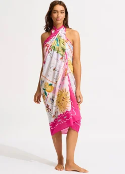 Seafolly Wish You Were Here Sarong - | Skirts & Sarongs