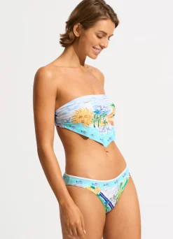 Seafolly Wish You Were Here Scarf  Bandeau Bikini Top - | Bandeau|Bandeau