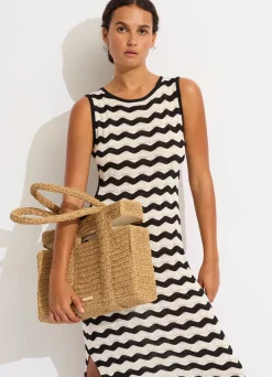 Seafolly Wish You Were Here Wategos Raffia Tote Bag - | Beach Bags